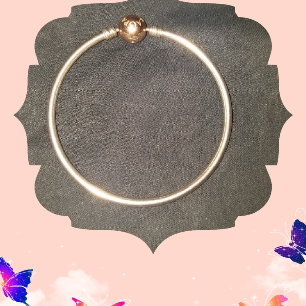 Pandora Rose Gold and Silver Bangle Bracelet